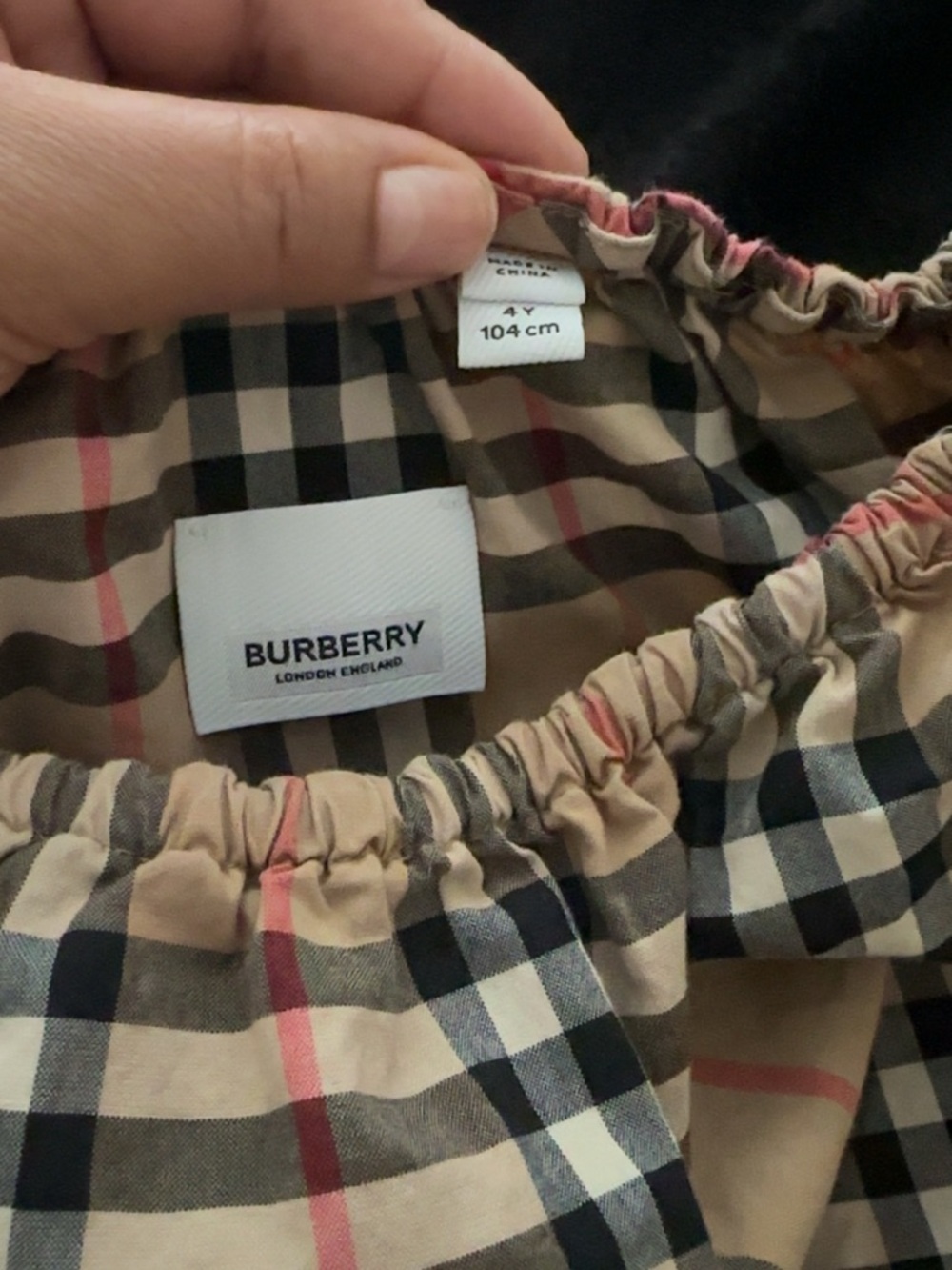 Burberry Tan & Black Classic dress